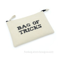 Natural Durable Blank Cotton Pouch Printed your Logo Cosmetic Canvas Zipper Purse for Makeup